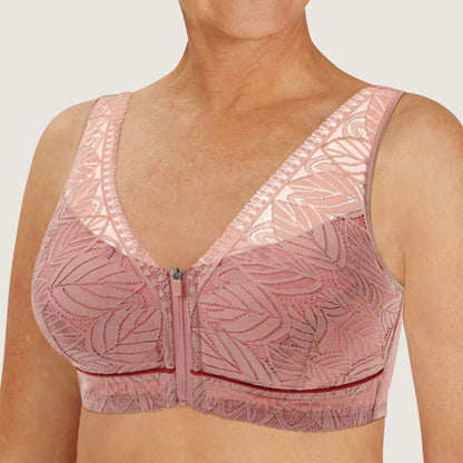 COMFORT LACE WIRELESS FRONT ZIP BRA