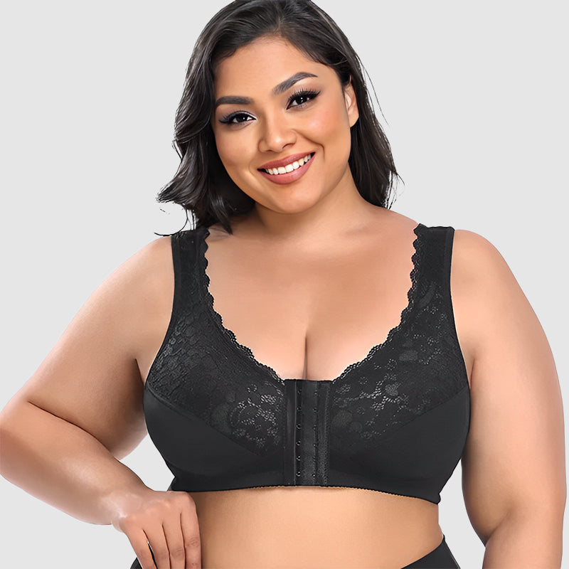 FULL COVERAGE FRONT HOOKS LACE BRA