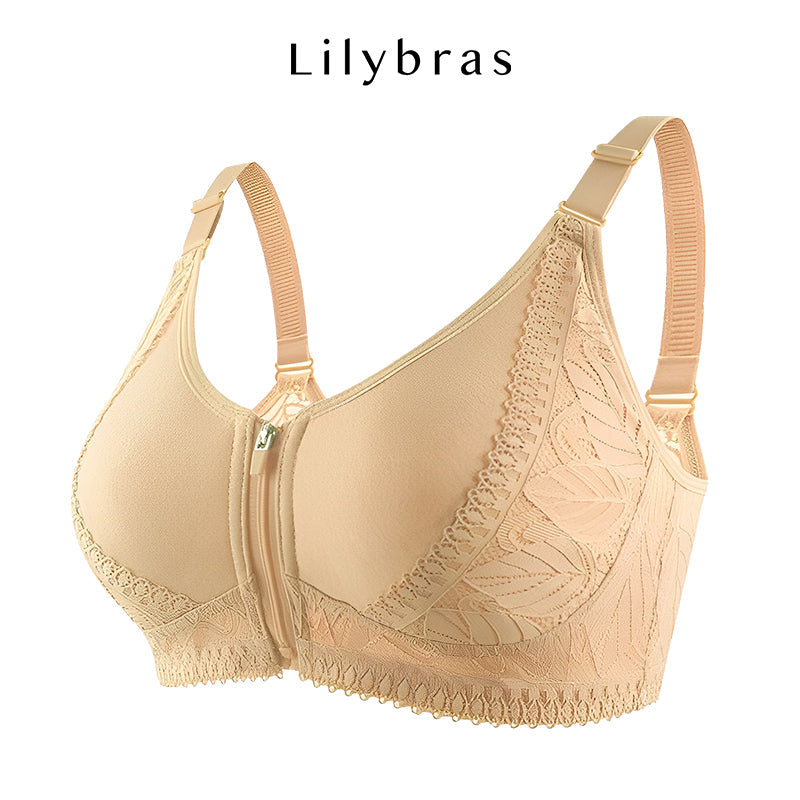 NEW Wireless Zip Front Full Coverage Bra