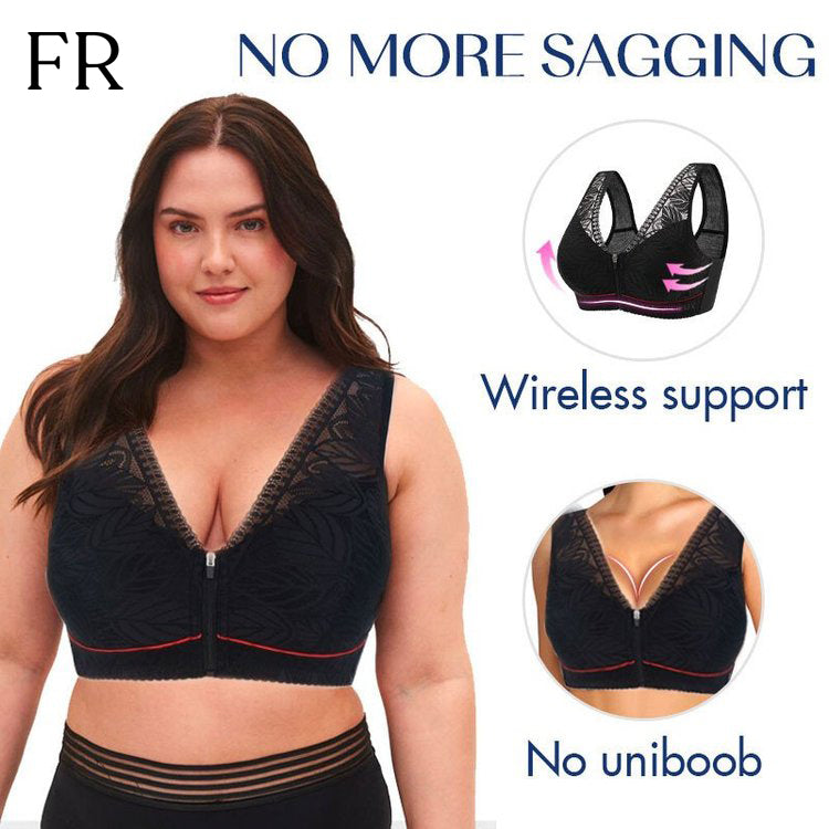 COMFORT LACE WIRELESS FRONT ZIP BRA