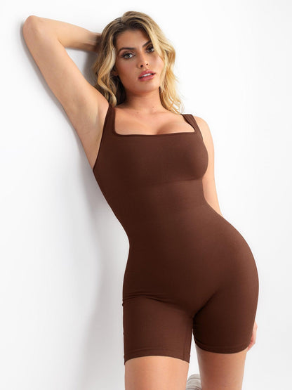 Shapewear Seamless Square Neck Smoothing Sport Romper