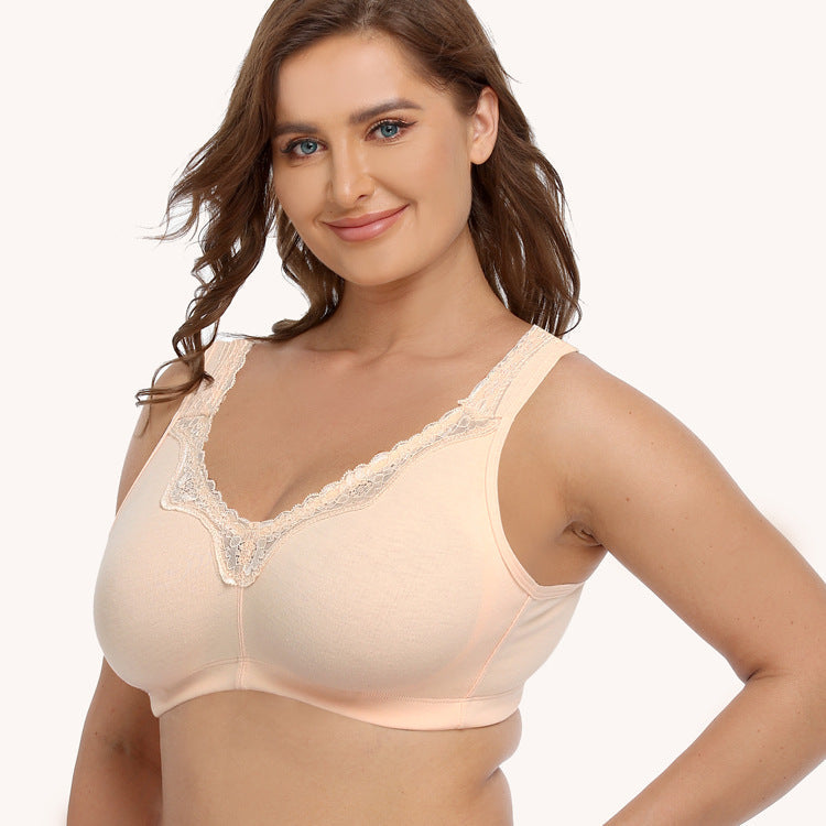 Plus Size Soft Cotton Full Coverage Breathable bra