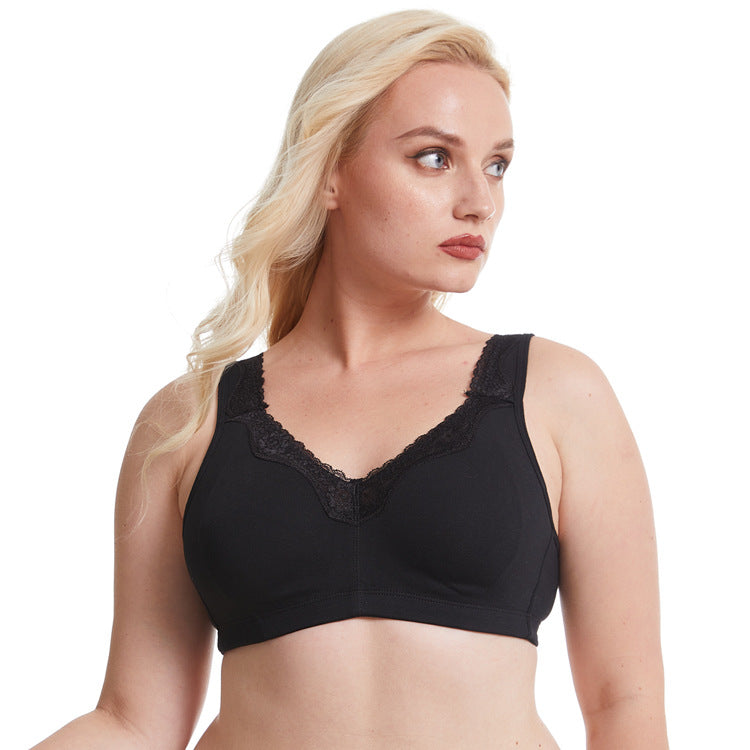 Plus Size Soft Cotton Full Coverage Breathable bra