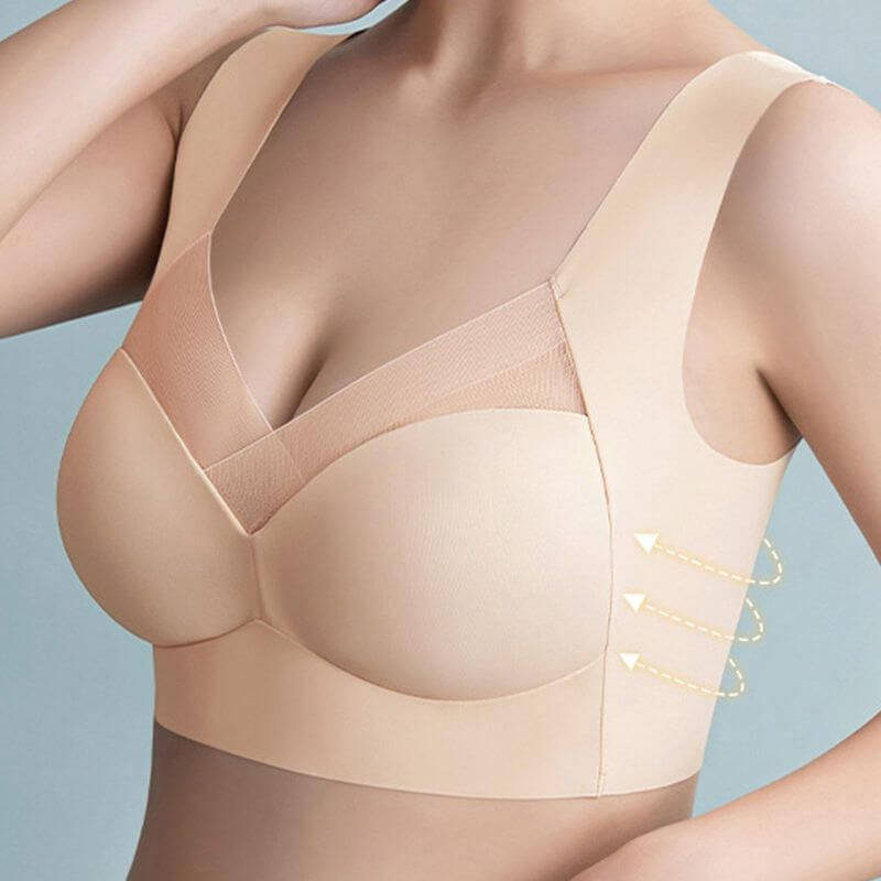 Plus Size Full Coverage Sexy Ice Silk Sleeping Bra