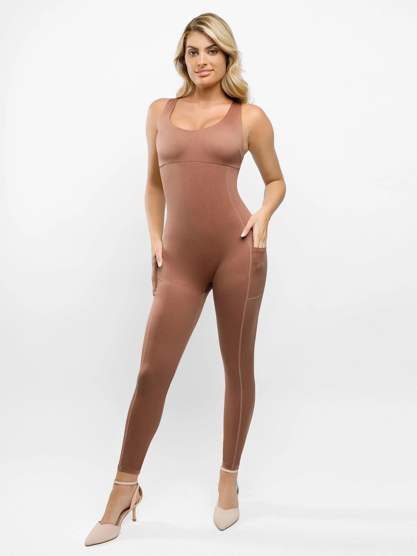 Shapewear U-Neck Thigh Slimming Butt Lift Jumpsuit