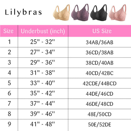 NEW Wireless Zip Front Full Coverage Bra