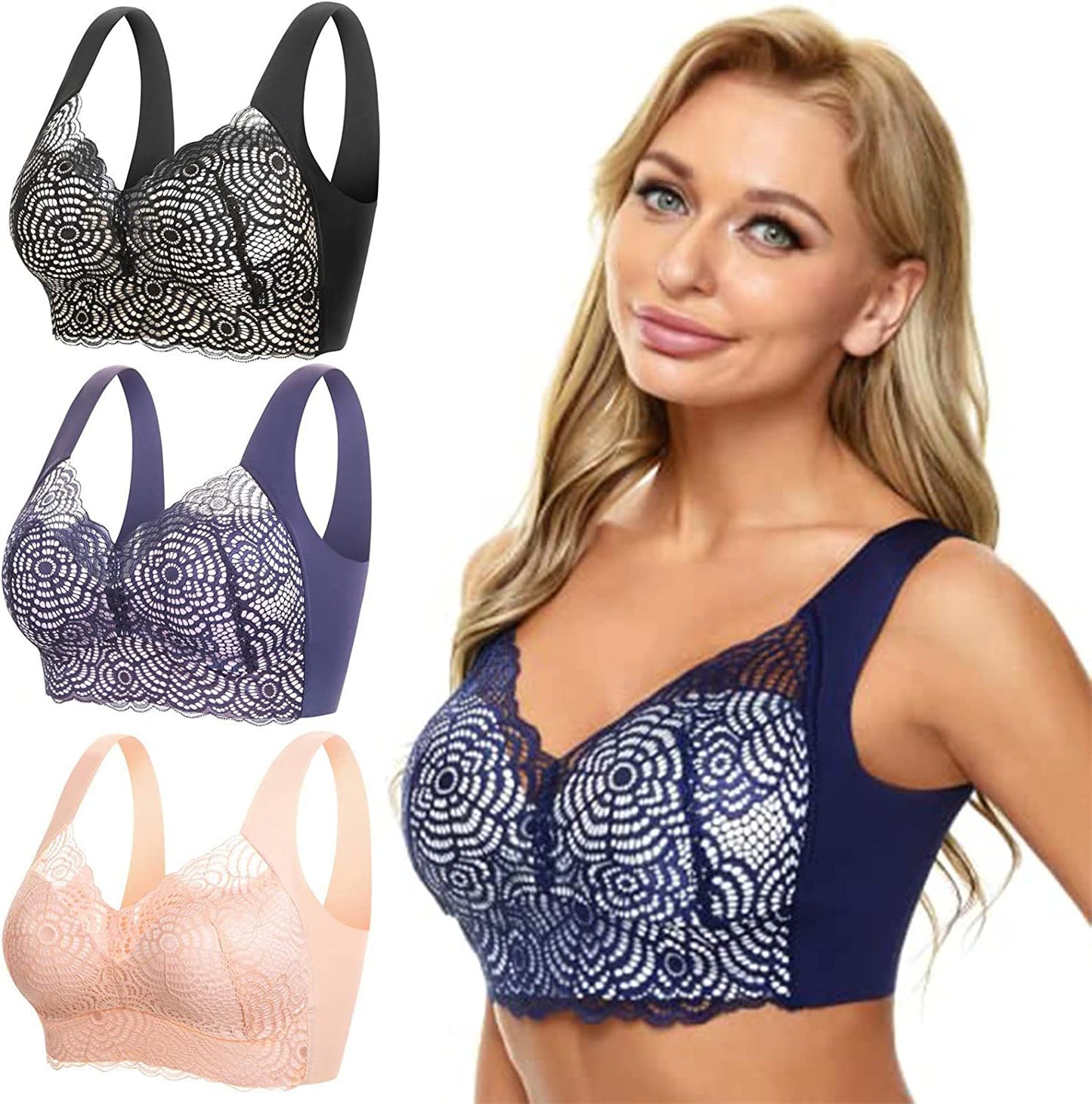 Ultimate Lift Stretch Full-Figure Seamless Lace Cut-Out Bra