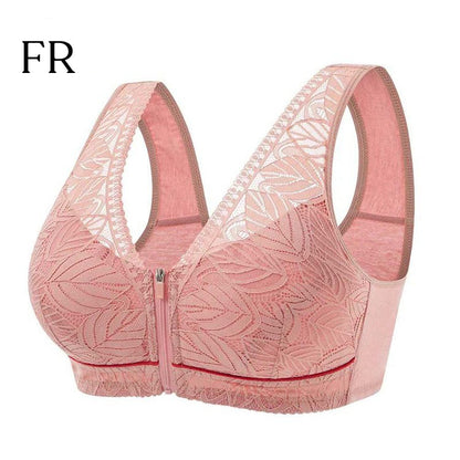 COMFORT LACE WIRELESS FRONT ZIP BRA