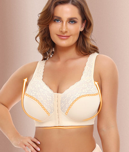 FULL COVERAGE FRONT HOOKS LACE BRA