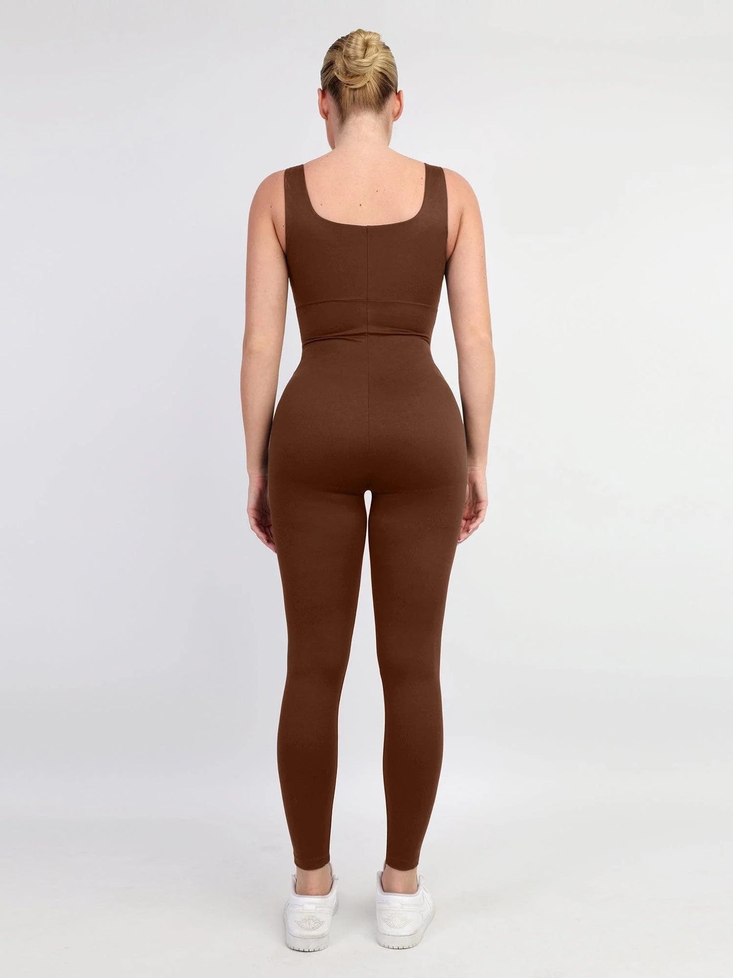 Shapewear Square Neck Thigh Slimming Workout Jumpsuit