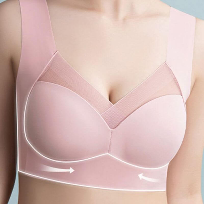 Plus Size Full Coverage Sexy Ice Silk Sleeping Bra