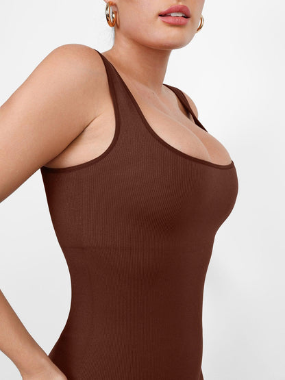 Shapewear Seamless Square Neck Tank Workout Jumpsuit