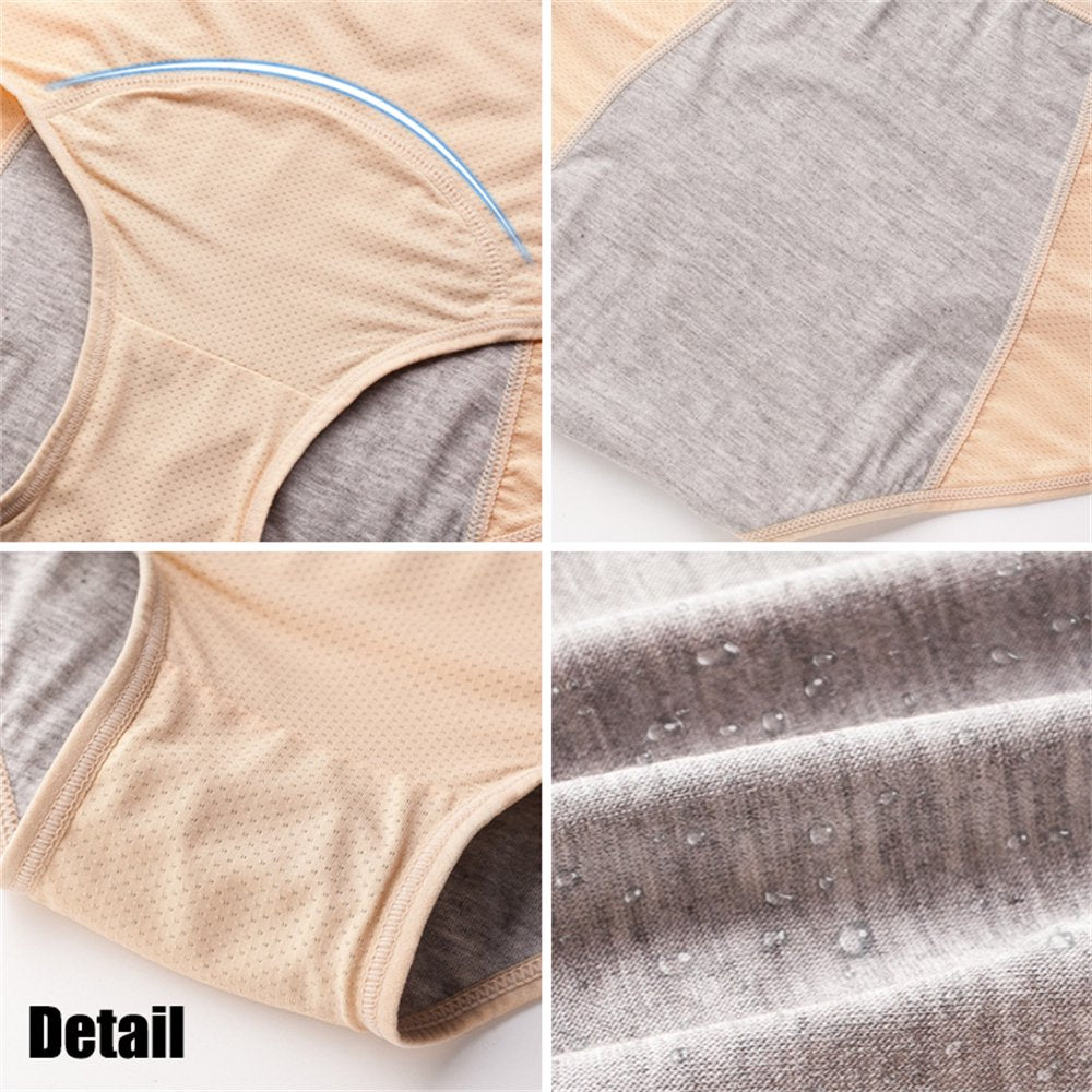 Women High Waist Leak Proof Menstrual Panties Plus Size[5pcs]