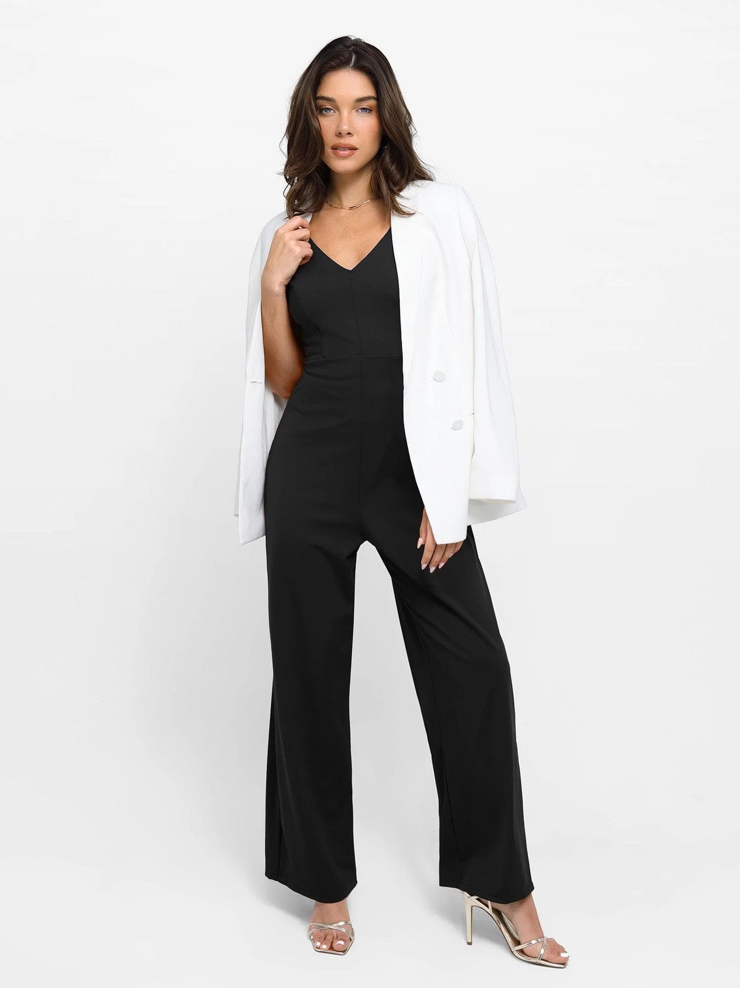 Shapewear Slimming Wide-Leg Jumpsuit