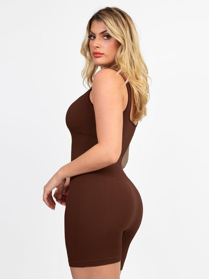 Shapewear Seamless Square Neck Smoothing Sport Romper