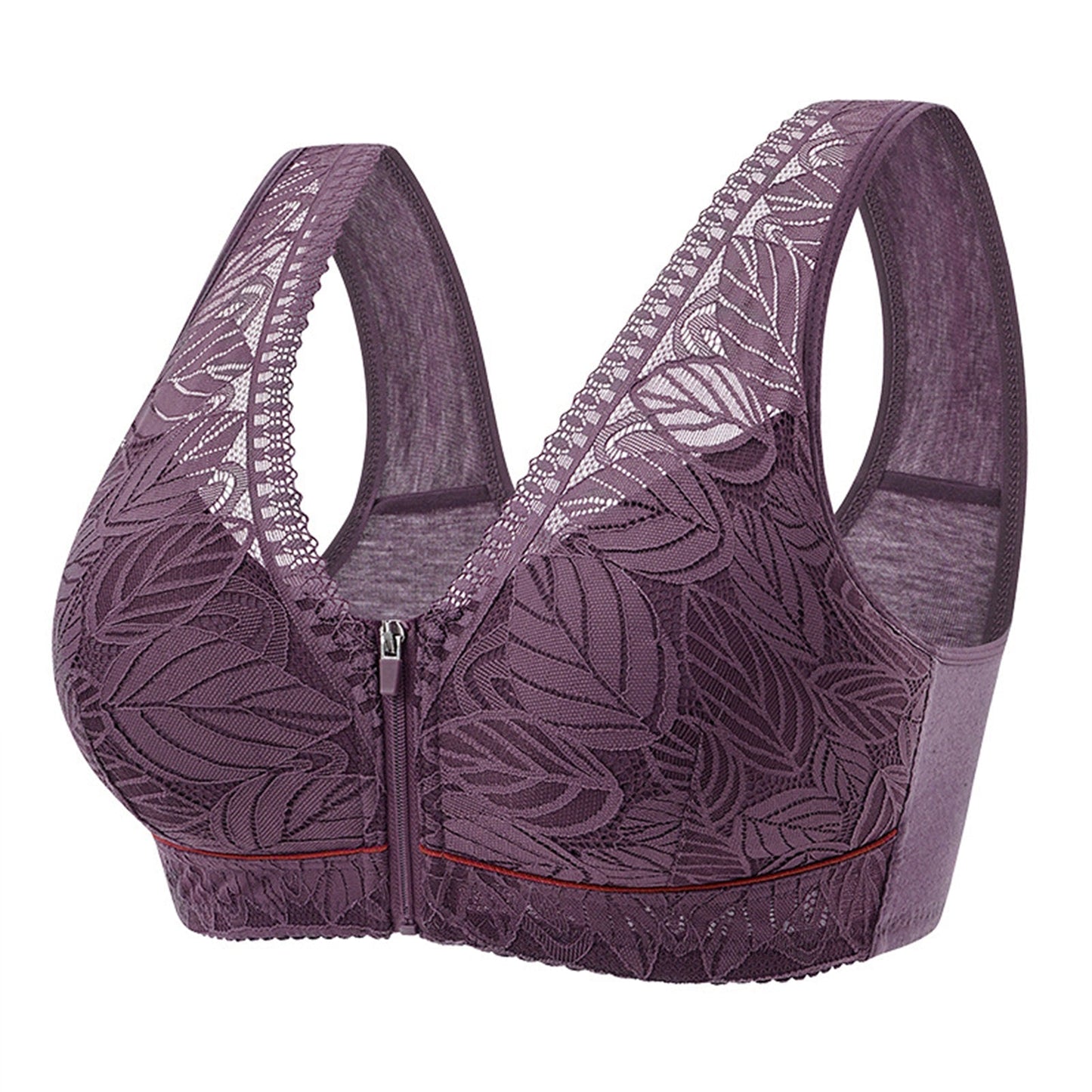 COMFORT LACE WIRELESS FRONT ZIP BRA