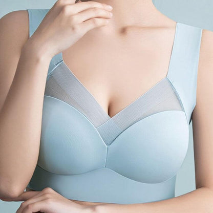 Plus Size Full Coverage Sexy Ice Silk Sleeping Bra