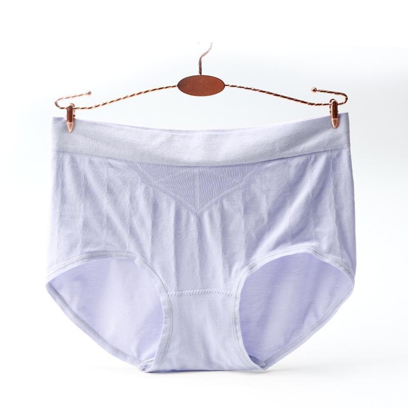 [ 4 PCS ] Seamless Mid-Rise Cotton Panties