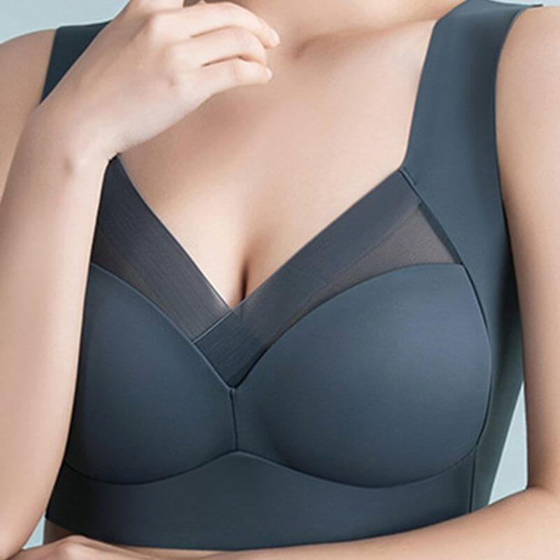 Plus Size Full Coverage Sexy Ice Silk Sleeping Bra